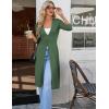 image:imageGRACE KARIN Womens Long Cardigan Trendy Lightweight Knit Dusters Coat V Neck Button Up Sweater Maxi DressArmy Green