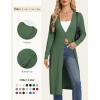 image:imageGRACE KARIN Womens Long Cardigan Trendy Lightweight Knit Dusters Coat V Neck Button Up Sweater Maxi DressArmy Green
