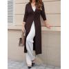 image:imageGRACE KARIN Womens Long Cardigan Trendy Lightweight Knit Dusters Coat V Neck Button Up Sweater Maxi DressCoffee