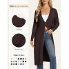 image:imageGRACE KARIN Womens Long Cardigan Trendy Lightweight Knit Dusters Coat V Neck Button Up Sweater Maxi DressCoffee