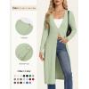 image:imageGRACE KARIN Womens Long Cardigan Trendy Lightweight Knit Dusters Coat V Neck Button Up Sweater Maxi DressLight Green