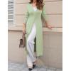 image:imageGRACE KARIN Womens Long Cardigan Trendy Lightweight Knit Dusters Coat V Neck Button Up Sweater Maxi DressLight Green