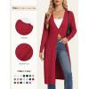 image:imageGRACE KARIN Womens Long Cardigan Trendy Lightweight Knit Dusters Coat V Neck Button Up Sweater Maxi DressRed