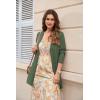 image:imageGRACE KARIN Womens Long Cardigans Trendy Lightweight Knit Blazer Casual Open Front Spring Sweaters with PocketsArmy Green