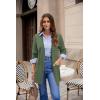 image:imageGRACE KARIN Womens Long Cardigans Trendy Lightweight Knit Blazer Casual Open Front Spring Sweaters with PocketsArmy Green