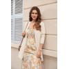 image:imageGRACE KARIN Womens Long Cardigans Trendy Lightweight Knit Blazer Casual Open Front Spring Sweaters with PocketsBeige