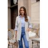 image:imageGRACE KARIN Womens Long Cardigans Trendy Lightweight Knit Blazer Casual Open Front Spring Sweaters with PocketsLight Grey