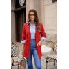 image:imageGRACE KARIN Womens Long Cardigans Trendy Lightweight Knit Blazer Casual Open Front Spring Sweaters with PocketsRed
