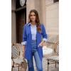 image:imageGRACE KARIN Womens Long Cardigans Trendy Lightweight Knit Blazer Casual Open Front Spring Sweaters with PocketsRoyal Blue