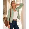 image:imageGRACE KARIN Womens Long Sleeve Zip Up Cardigan Sweaters Lightweight Fashion Sweater Jacket Knitted Spring ClothesLight Sage Green