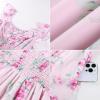 image:imageGRACE KARIN Womens Summer Floral Maxi Dress 2026 Ruffle Sleeve Smocked Sundress Flowy Wedding Guest Long Dresses with PocketLight Pink