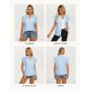 image:imageGRACE KARIN Womens Summer Tops Cotton Linen Eyelet Flowy Blouses Beach Vacation V Neck Button Down Shirts Trendy Clothes 2026Light Blue