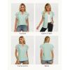 image:imageGRACE KARIN Womens Summer Tops Cotton Linen Eyelet Flowy Blouses Beach Vacation V Neck Button Down Shirts Trendy Clothes 2026Light Green
