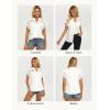 image:imageGRACE KARIN Womens Summer Tops Cotton Linen Eyelet Flowy Blouses Beach Vacation V Neck Button Down Shirts Trendy Clothes 2026White