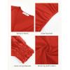 image:imageGRACE KARIN Womens Tops Dressy Casual Elegant Lace Sleeve Shirts Wrap Ruched Blouses 2026 Spring Fashion OutfitsRed