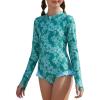 Blue-green Floral