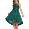 image:imageGRACE KARIN Girls Sequin Party Formal Dress Wedding Guest Sparkle Fancy Birthday Tulle High Low Prom Dresses 614 YearsDark Green