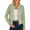 image:imageGRACE KARIN Womens Long Sleeve Zip Up Cardigan Sweaters Lightweight Fashion Sweater Jacket Knitted Spring ClothesLight Sage Green