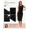 image:imageGRACE KARIN Women Work DressBodycon Pencil Business DressesSleeveless Cocktail Dresses Knee LengthBlack