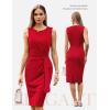 image:imageGRACE KARIN Women Work DressBodycon Pencil Business DressesSleeveless Cocktail Dresses Knee LengthBright Red