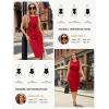 image:imageGRACE KARIN Women Work DressBodycon Pencil Business DressesSleeveless Cocktail Dresses Knee LengthBright Red