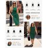 image:imageGRACE KARIN Women Work DressBodycon Pencil Business DressesSleeveless Cocktail Dresses Knee LengthDark Green