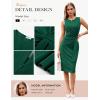 image:imageGRACE KARIN Women Work DressBodycon Pencil Business DressesSleeveless Cocktail Dresses Knee LengthDark Green