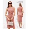 image:imageGRACE KARIN Women Work DressBodycon Pencil Business DressesSleeveless Cocktail Dresses Knee LengthDark Pink