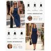 image:imageGRACE KARIN Women Work DressBodycon Pencil Business DressesSleeveless Cocktail Dresses Knee LengthNavy Blue