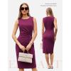 image:imageGRACE KARIN Women Work DressBodycon Pencil Business DressesSleeveless Cocktail Dresses Knee LengthRose Purple
