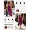 image:imageGRACE KARIN Women Work DressBodycon Pencil Business DressesSleeveless Cocktail Dresses Knee LengthRose Purple