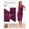 image:imageGRACE KARIN Women Work DressBodycon Pencil Business DressesSleeveless Cocktail Dresses Knee LengthRose Purple