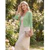 image:imageGRACE KARIN Womens 34 Sleeve Cropped Cardigan Sweater Lightweight Open Front Dressy Causal Shrug Spring FashionSage Green