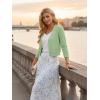 image:imageGRACE KARIN Womens 34 Sleeve Cropped Cardigan Sweater Lightweight Open Front Dressy Causal Shrug Spring FashionSage Green