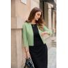 image:imageGRACE KARIN Womens 34 Sleeve Cropped Cardigan Sweater Lightweight Open Front Dressy Causal Shrug Spring FashionSage Green
