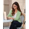 image:imageGRACE KARIN Womens 34 Sleeve Cropped Cardigan Sweater Lightweight Open Front Dressy Causal Shrug Spring FashionSage Green