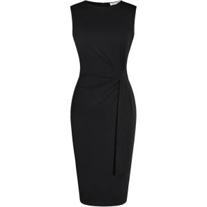 image:imageGRACE KARIN Women Work DressBodycon Pencil Business DressesSleeveless Cocktail Dresses Knee LengthBlack