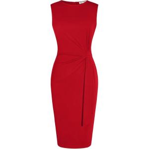image:imageGRACE KARIN Women Work DressBodycon Pencil Business DressesSleeveless Cocktail Dresses Knee LengthBright Red