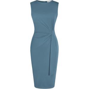 image:imageGRACE KARIN Women Work DressBodycon Pencil Business DressesSleeveless Cocktail Dresses Knee LengthDark Gray Blue