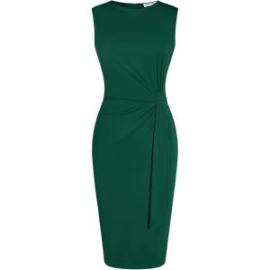 image:imageGRACE KARIN Women Work DressBodycon Pencil Business DressesSleeveless Cocktail Dresses Knee LengthDark Green