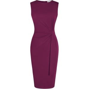 image:imageGRACE KARIN Women Work DressBodycon Pencil Business DressesSleeveless Cocktail Dresses Knee LengthRose Purple