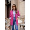 image:imageGRACE KARIN Womens Long Cardigans Trendy Lightweight Knit Blazer Casual Open Front Spring Sweaters with PocketsHot Pink