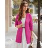 image:imageGRACE KARIN Womens Long Cardigans Trendy Lightweight Knit Blazer Casual Open Front Spring Sweaters with PocketsHot Pink