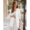 image:imageGRACE KARIN Womens Long Cardigans Trendy Lightweight Knit Blazer Casual Open Front Spring Sweaters with PocketsIvory White