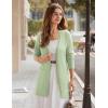 image:imageGRACE KARIN Womens Long Cardigans Trendy Lightweight Knit Blazer Casual Open Front Spring Sweaters with PocketsLight Green