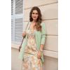 image:imageGRACE KARIN Womens Long Cardigans Trendy Lightweight Knit Blazer Casual Open Front Spring Sweaters with PocketsLight Green