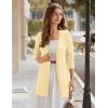 image:imageGRACE KARIN Womens Long Cardigans Trendy Lightweight Knit Blazer Casual Open Front Spring Sweaters with PocketsLight Yellow
