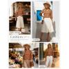 image:imageGRACE KARIN Boho Tops for Women Summer Dressy Casual Floral Blouses V Neck Button Up 34 Sleeve Shirts for VacationBrown