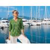 image:imageGRACE KARIN Boho Tops for Women Summer Dressy Casual Floral Blouses V Neck Button Up 34 Sleeve Shirts for VacationDark Green