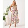 image:imageGRACE KARIN Summer Dresses for Women 2026 Beach Vacation Floral Sundresses Casual Boho Flowy Maxi Clothes with PocketsApricot Red Floral